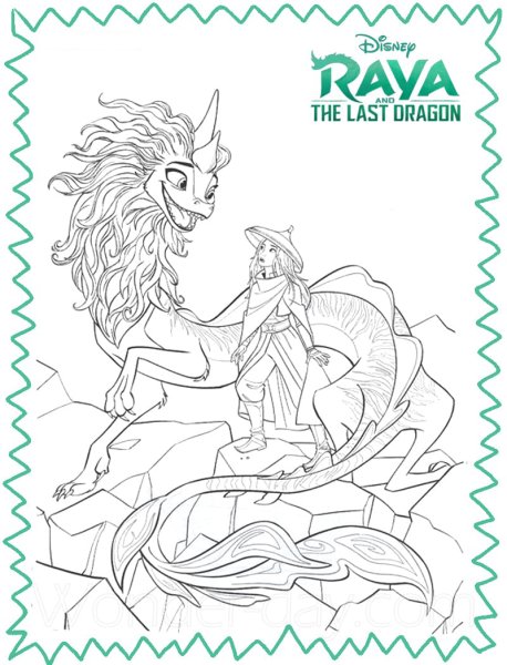 Райя и последний дракон раскраска