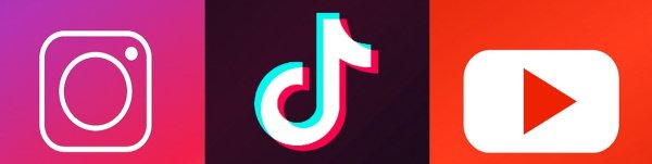 Значок инстагармма и тиктиока