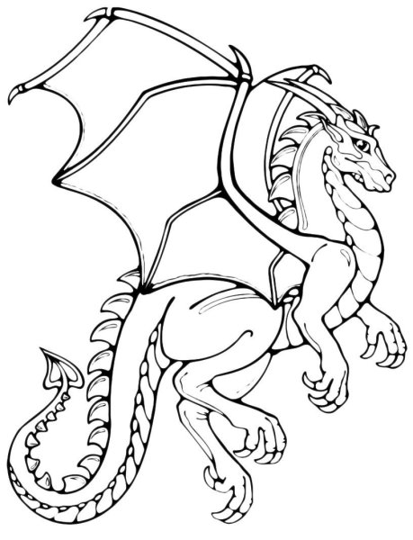 Трехголовый дракон раскраска