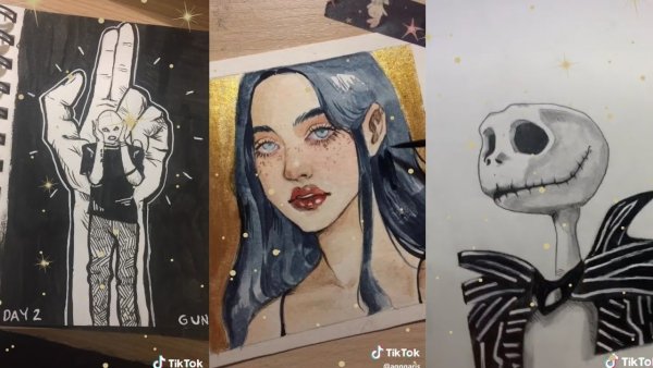 Необычные рисунки из тик тока