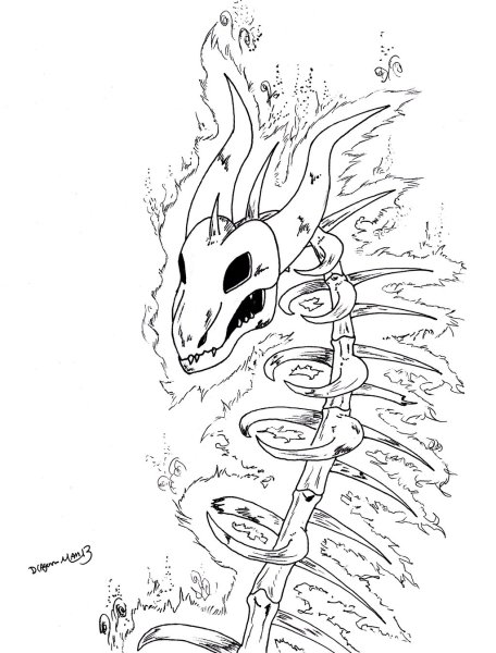 Мертвый дракон рисунок