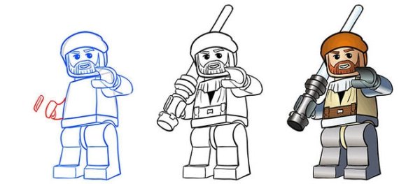 Как рисовать Лего Звездные войны — Пошаговые уроки рисования