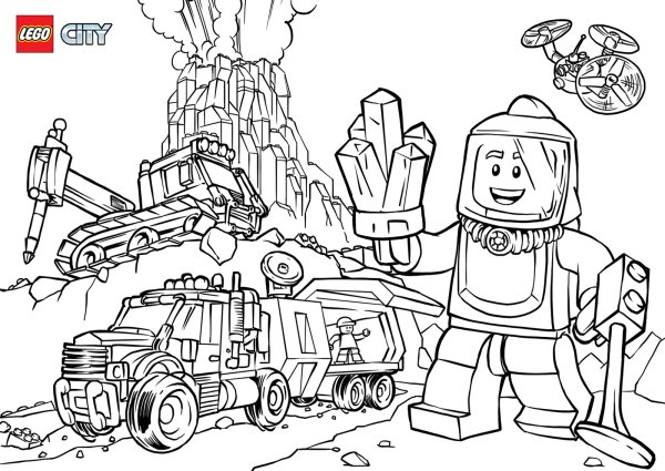 Раскраска LEGO City