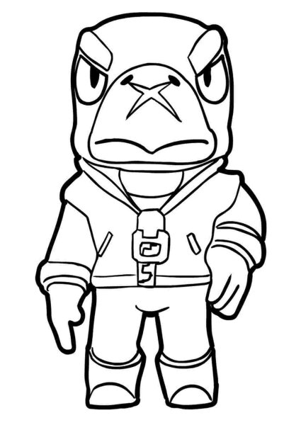 Раскраска ворон Brawl Stars