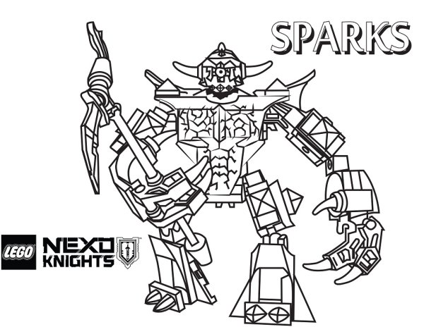 Раскраска LEGO Nexo Knights