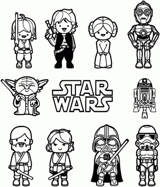 Star Wars раскраска для детей