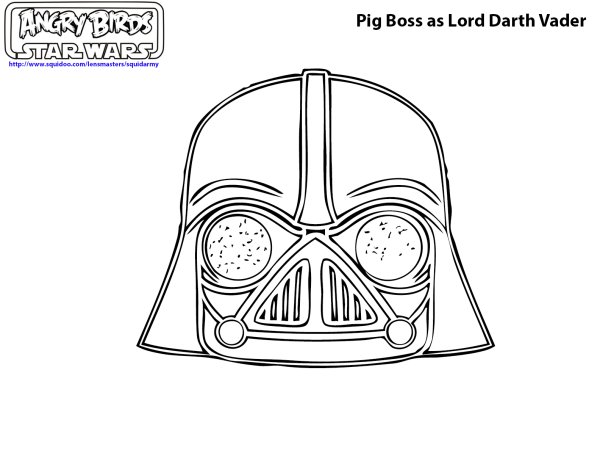 Angry Birds Star Wars 2 раскраска Энакин