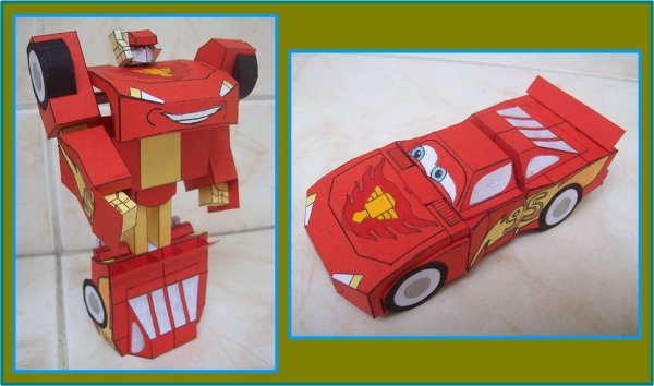 Молния Маккуин Papercraft