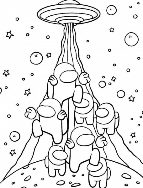 Раскраски космос инопланетяне для детей 6-7 лет