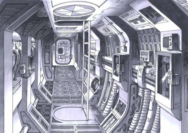 Космический корабль амонг АС изнутри