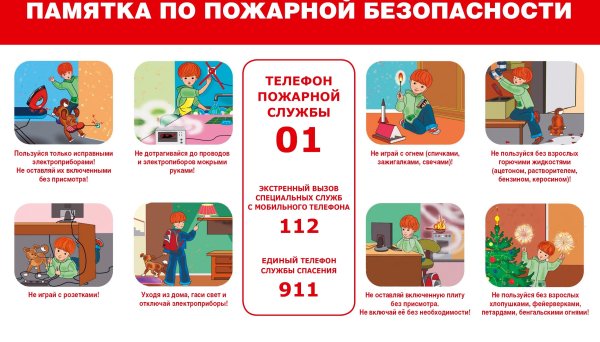 Памятка о мерах противопожарной безопасности для детей