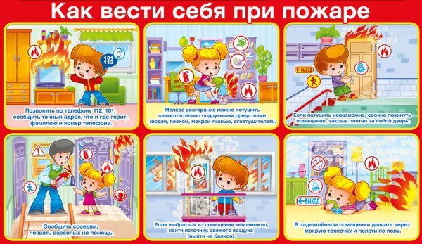 Поведения при пожаре для дошкольников