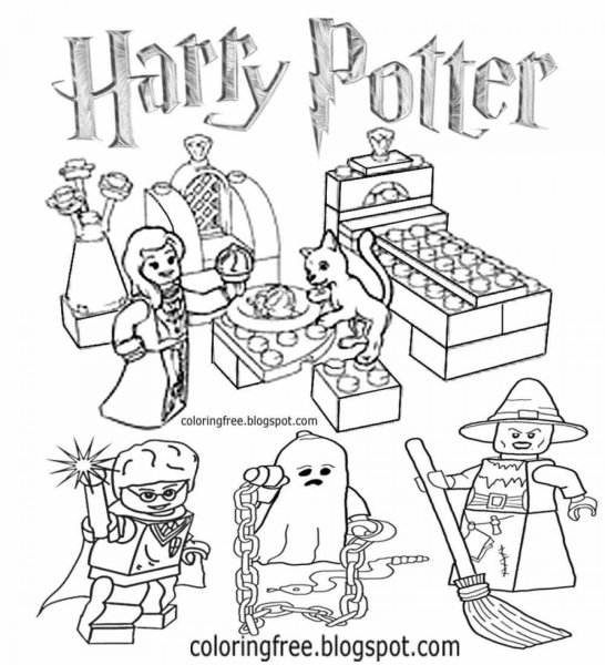 Раскраска LEGO Гарри Поттер