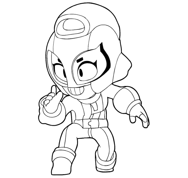 Brawl Stars раскраска Макс