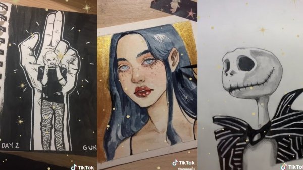 Необычные рисунки из тик тока