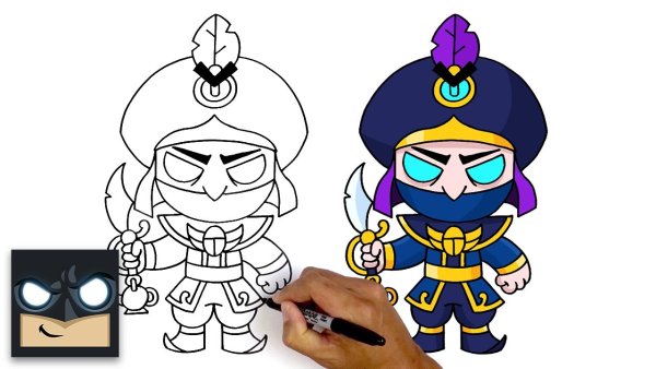Brawl Stars how to draw Мортис