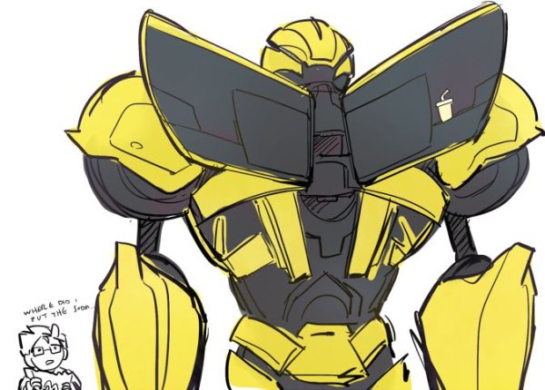 Трансформеры Прайм Bumblebee арт