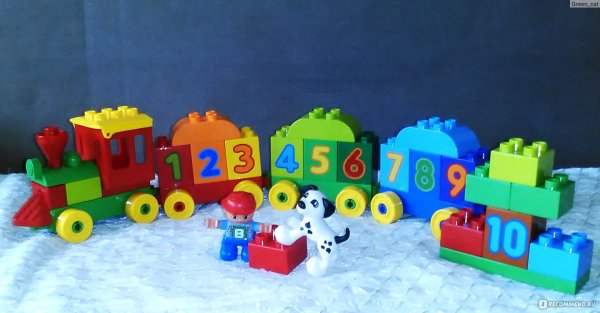 Лего дупло паровоз с цифрами 10558