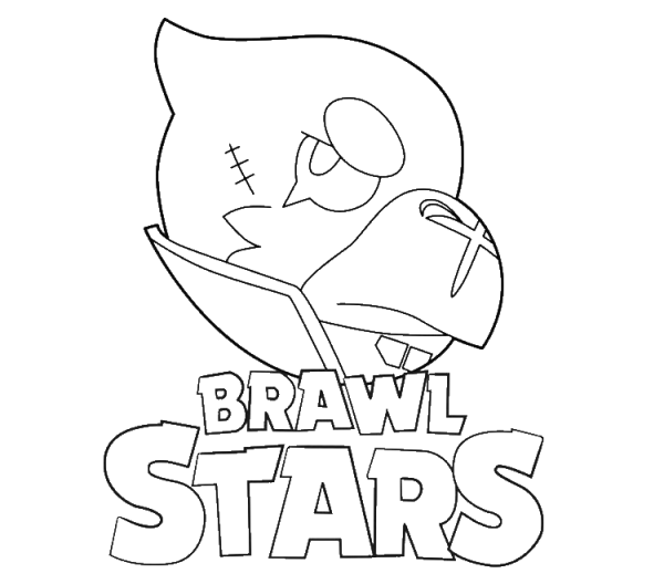 Ворон из Brawl Stars раскраска