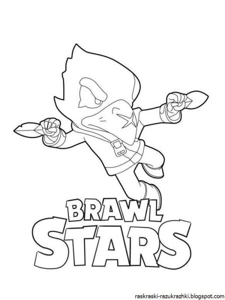 Раскраска ворон Brawl Stars