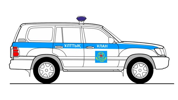 Шевроле Нива полиция мультяшная сзади