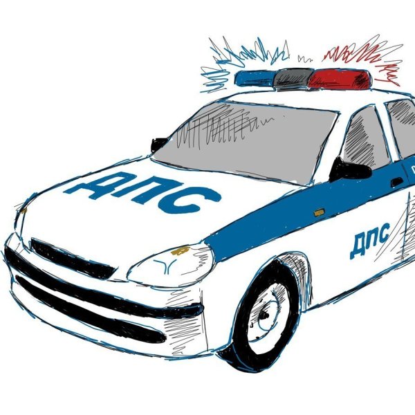 ВАЗ 2110 ДПС рисунок сбоку