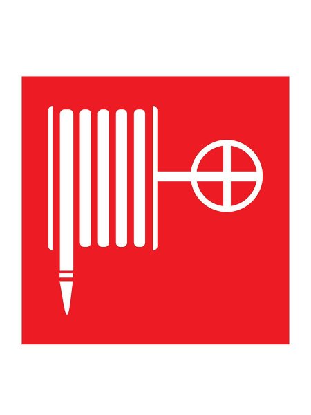 Знак f02 пожарный кран 200х200мм