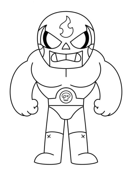 Раскраски Brawl Stars Эль Примо