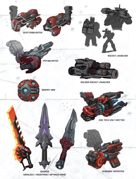 Трансформеры Fall of Cybertron оружие