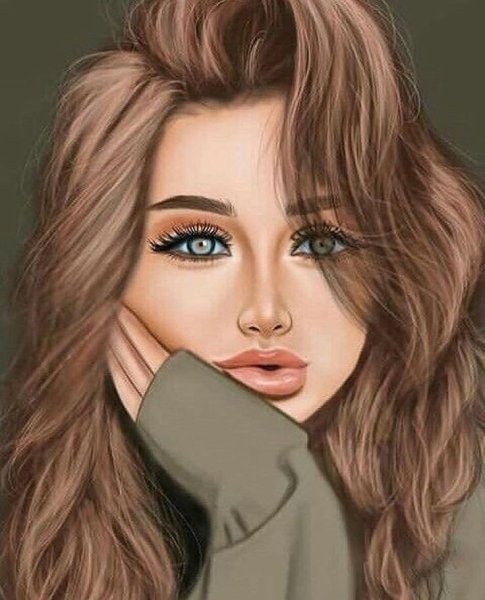 Нарисованные девушки на аву