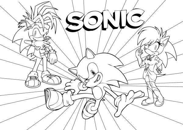 Sonic the Hedgehog раскраска