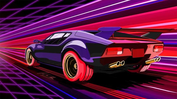 Lamborghini Countach Synthwave