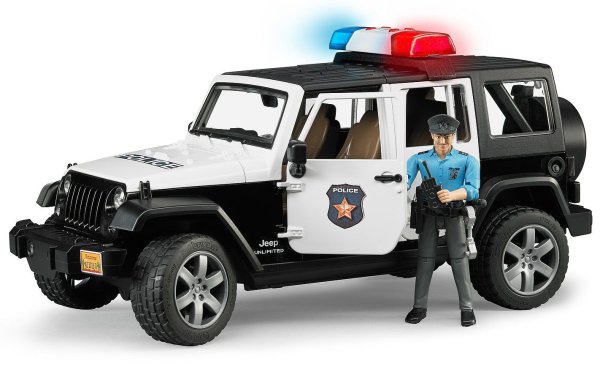 Внедорожник Bruder Jeep Wrangler Unlimited Rubicon полиция, с фигуркой (02-526) 1:16 31 см