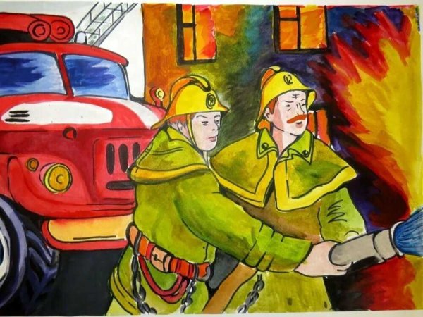 Рисунок на пожарную тему