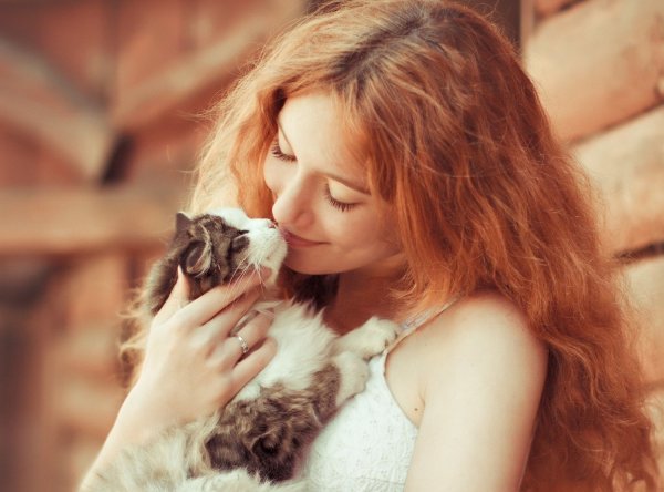 Девушка с котом