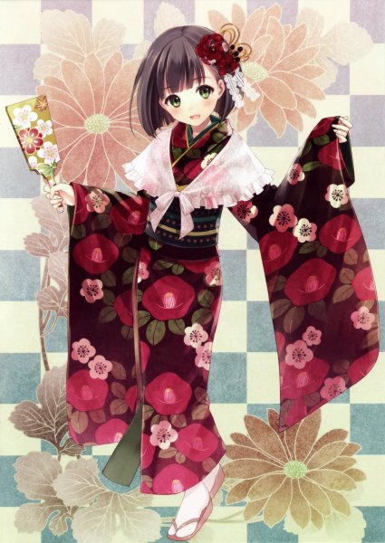 Shiki Ryougi в кимоно