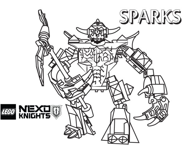 Раскраска LEGO Nexo Knights