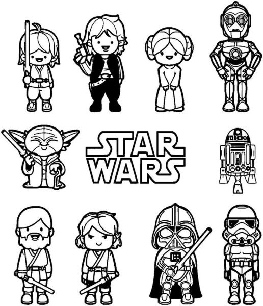 Star Wars раскраска для детей