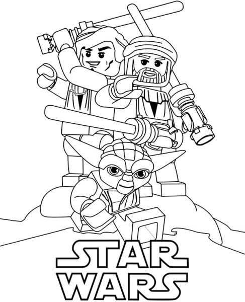 LEGO Star Wars раскраска по номерам