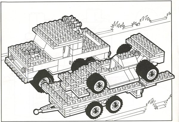 Разукрашка лего машинки