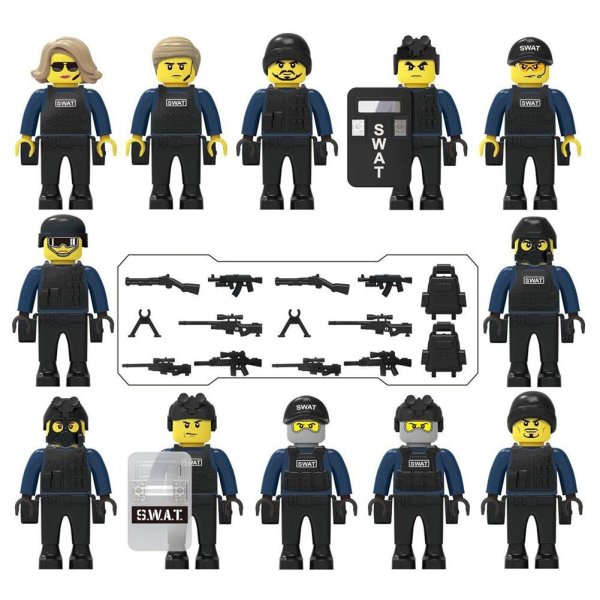 Фигурки лего спецназа SWAT
