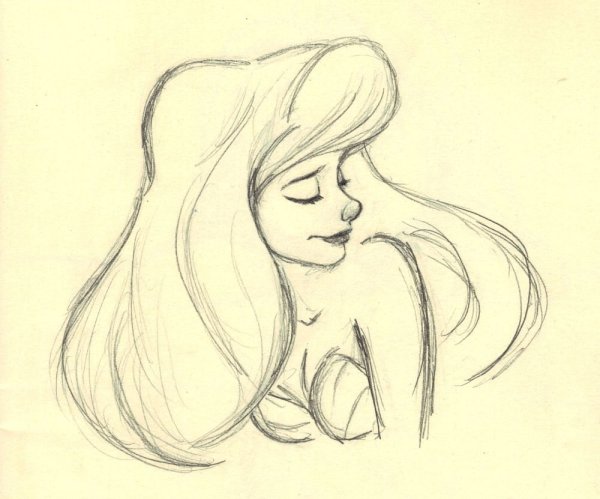 Sketch Glen Keane Ариэль