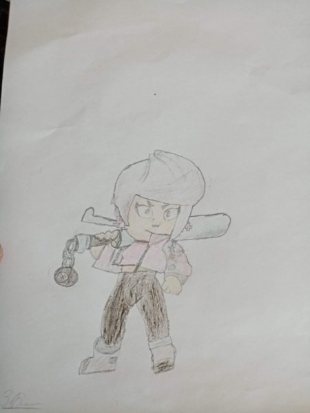 Срисовывать Леона из Brawl Stars