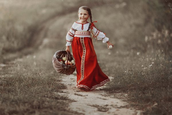 Фотосессия в русском народном стиле для детей
