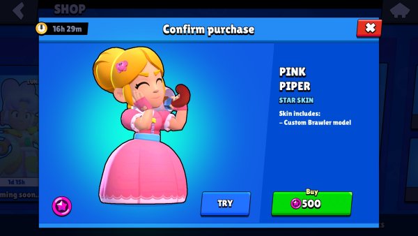 Розовая Пайпер Brawl Stars