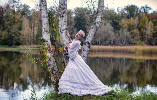 Свадебная фотосессия в березовой роще