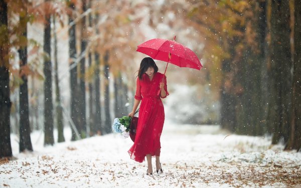 Картинки девушка с зонтом (50 фото)