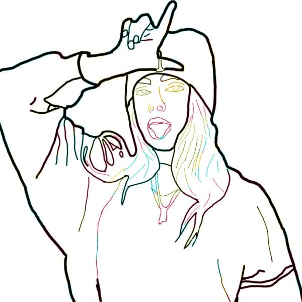 Billie Eilish. Раскраска