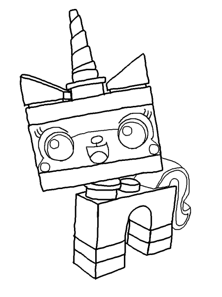 Unikitty LEGO раскраска
