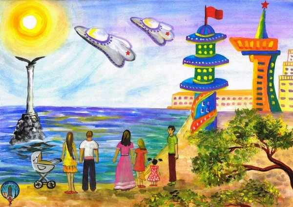 Рисунок на тему город будущего
